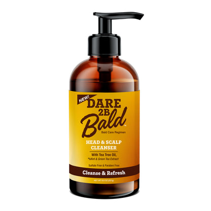 Dare 2B Bald head and scalp cleanser bottle on a white background